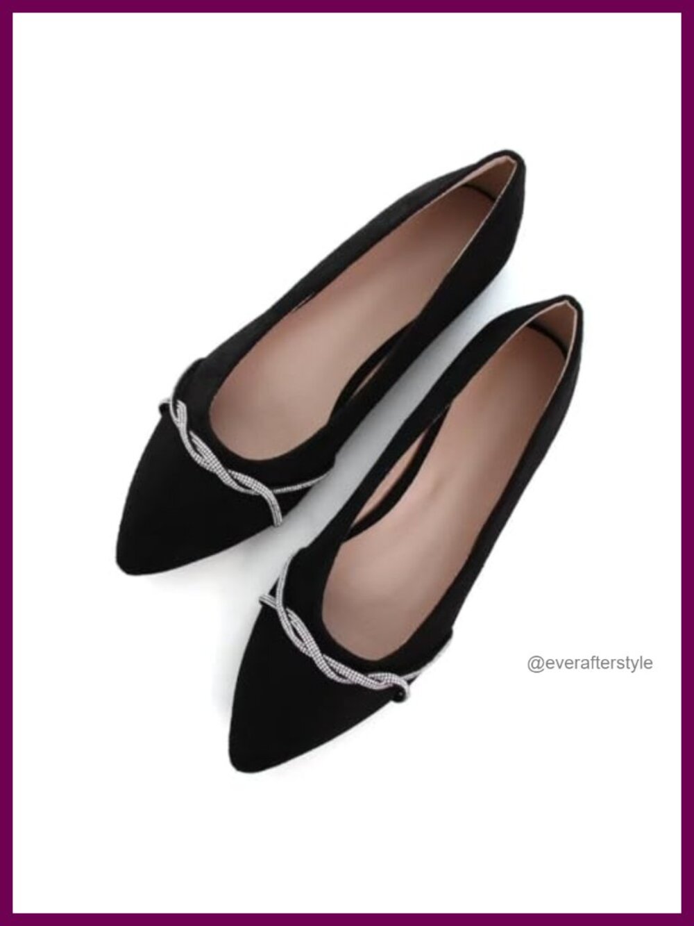 Suede Pointed Toe Ballet Flats with Bowknot Detail Casual Dress Shoes